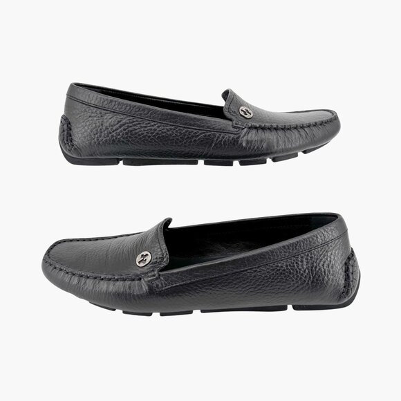 Gucci Interlocking GG Driving Loafers EU 36.5 US 6.5 Black Leather Flat Shoe - Picture 9 of 14